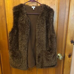 Aerie Brown Teddy Vest